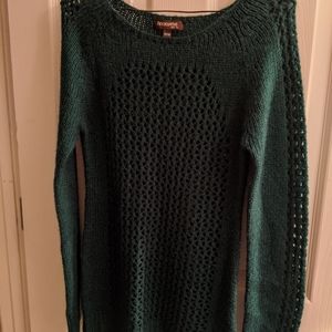 Anonyme/ Green crochet sweater